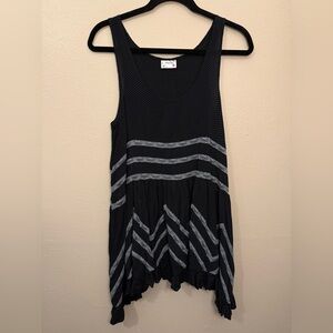 Free People Int Voile Lace Trapeze Slip Dress Black Gray S ASO Violet Harmon AHS